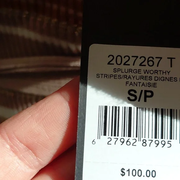 Striped Tan Long Belted Cardigan - Picture 9 of 11